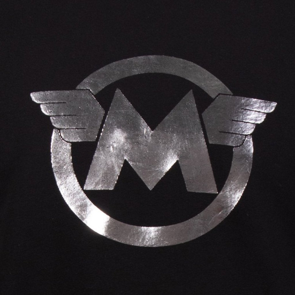 M LOGO SILVER SWEATSHIRT MAN BLACK 19S