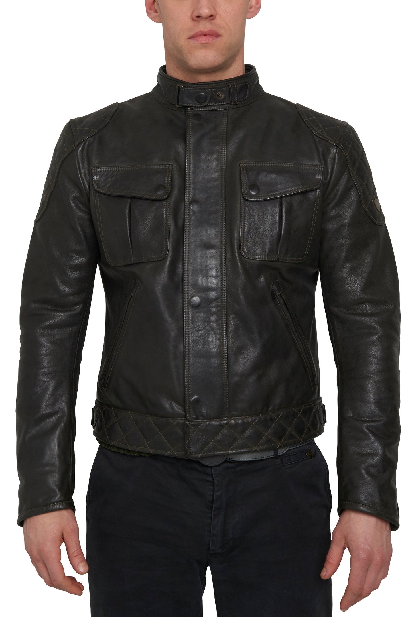 TOURIST TROPHY LEATHER BLOUSON MAN