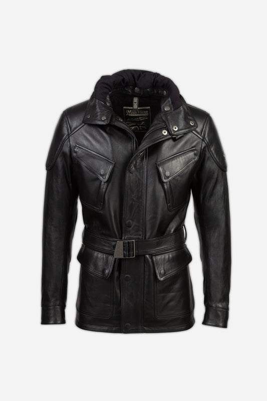 STREETFARER LEATHER JACKET W/HOOD MAN 20W