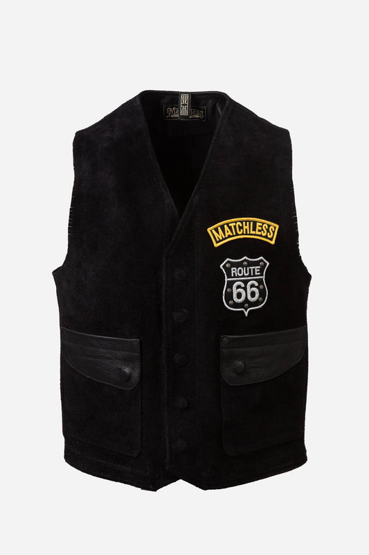 ROUTE 66 WAISTCOAT MAN BLACK - Matchless London | The Innovator since 1899