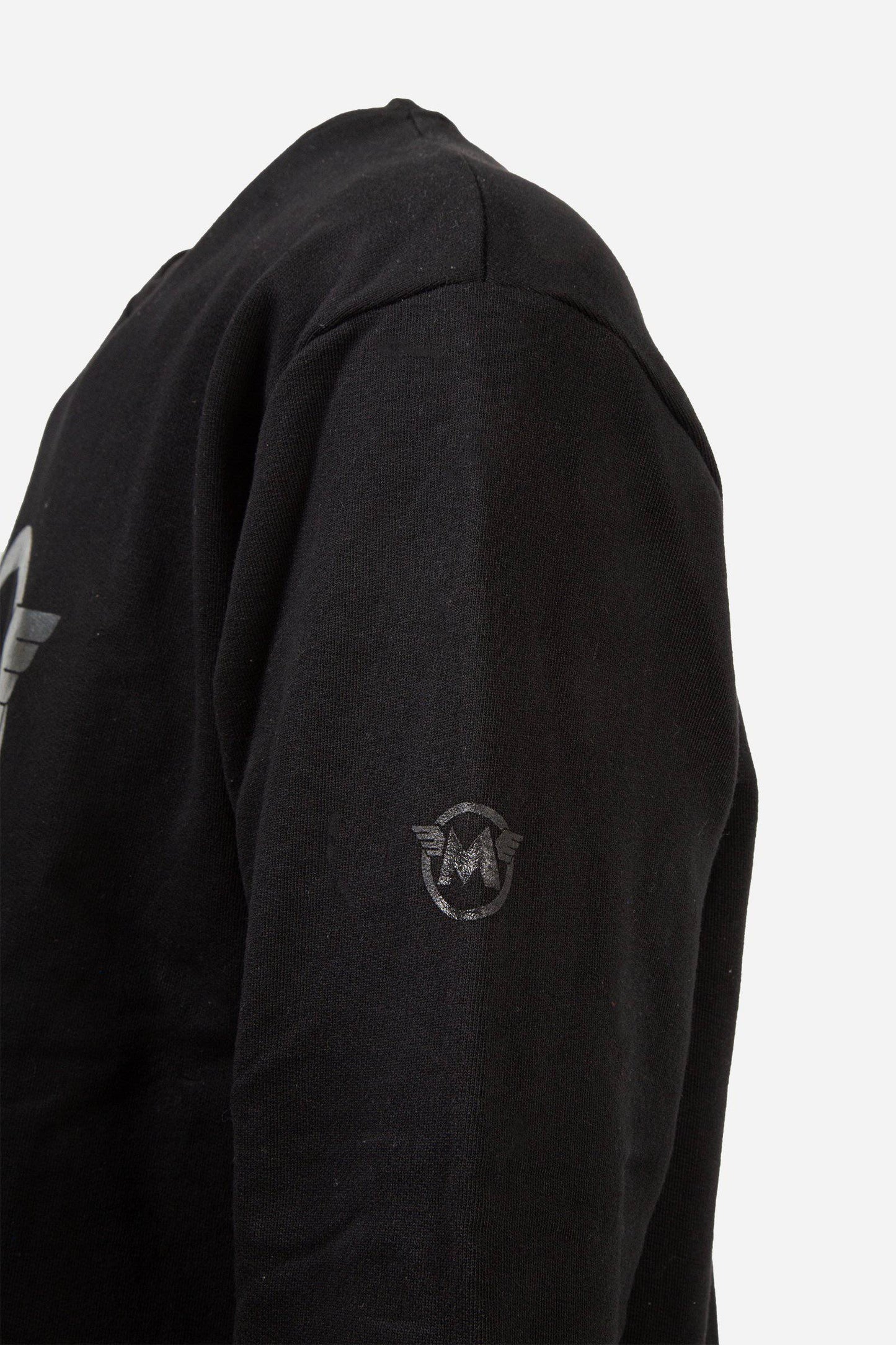 M LOGO SILVER SWEATSHIRT MAN BLACK - Matchless London | The Innovator since 1899