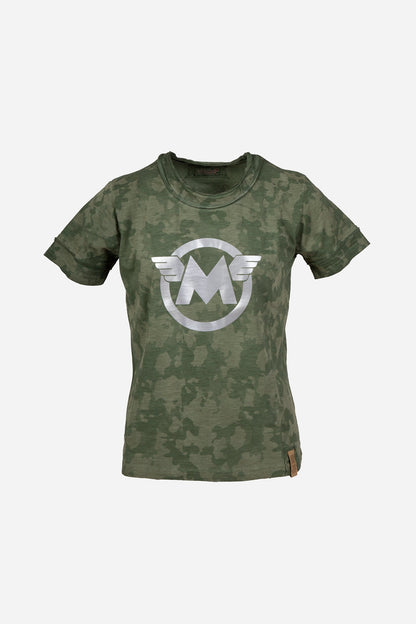 M LOGO SILVER T-SHIRT MAN CAMOUFLAGE - Matchless London | The Innovator since 1899