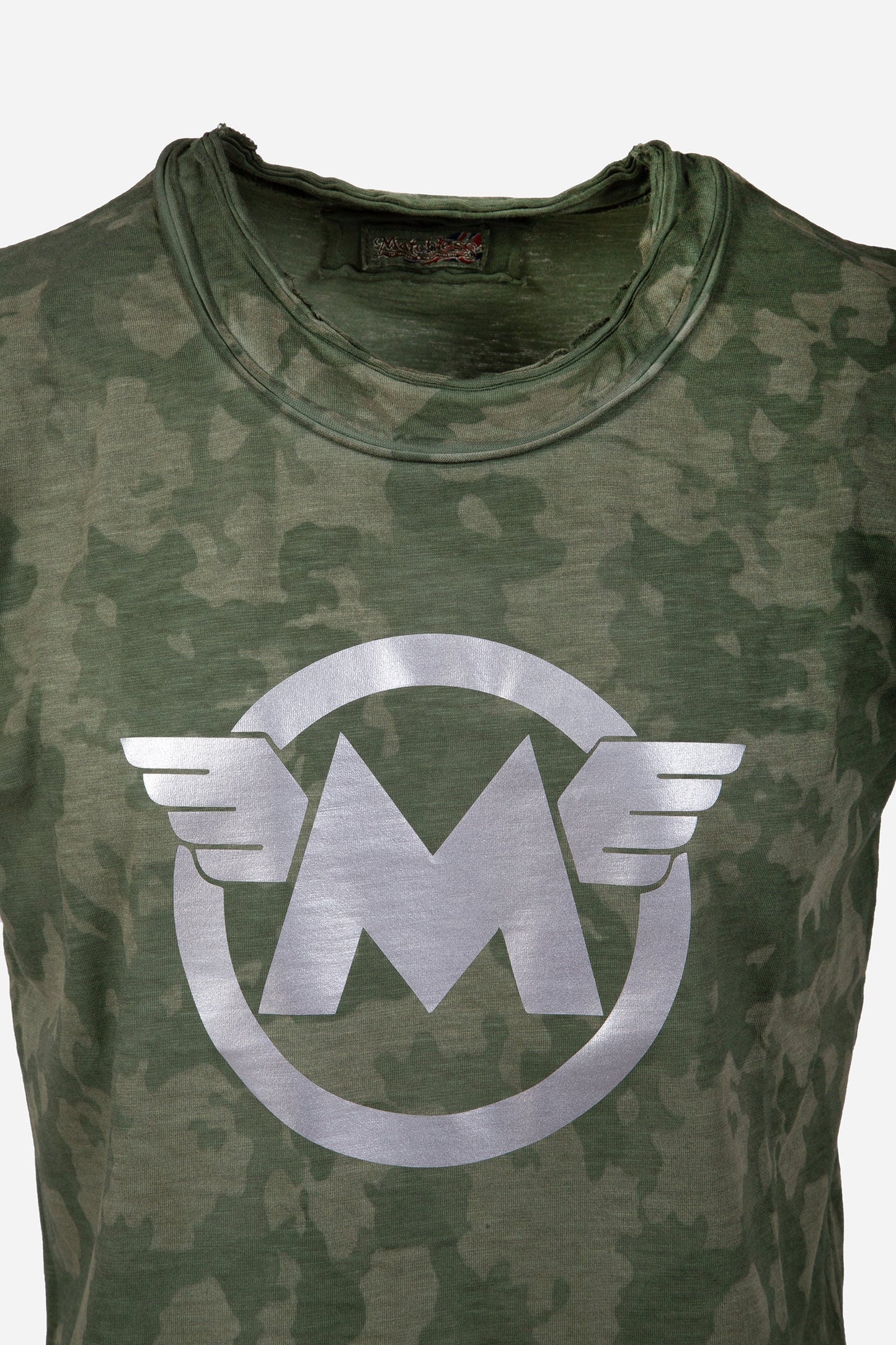 M LOGO SILVER T-SHIRT MAN CAMOUFLAGE - Matchless London | The Innovator since 1899