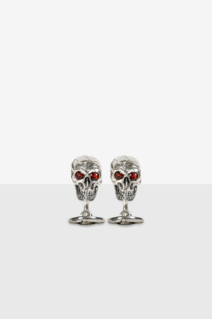 SKULL SILVER WRIST CUFFLINKS - Matchless London | The Innovator since 1899