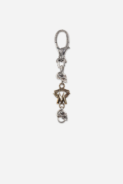 SKULL SILVER KEY RING LONG - Matchless London | The Innovator since 1899