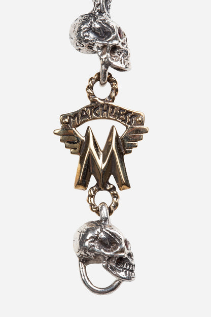 SKULL SILVER KEY RING LONG - Matchless London | The Innovator since 1899